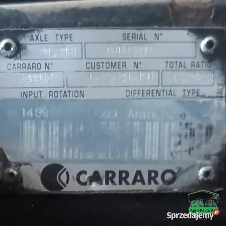 Przedni most napędowy 148917 Carraro 2029 SI