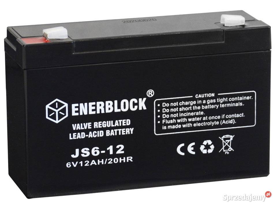 Akumulator ENERBLOCK AGM JS612 6V 12 Ah Słupsk