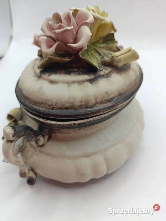 Porcelana włoska cukiernica ręcznie nakładane Zamość
