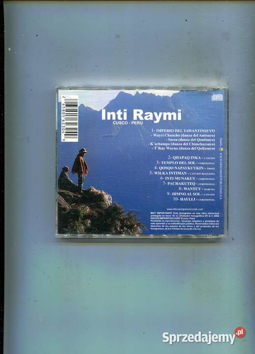 Inti Raymi Cusco Peru Płyta CD 1 płyta Szczecin