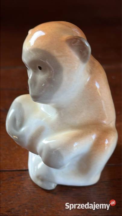 Figurka Porcelanowa Małpka Małpa Łomonosow Bez Gdańsk