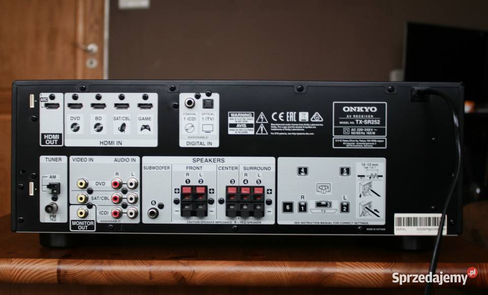 Amplituner Onkyo TX SR 252 wzmacniacz z USB kino Amplitunery Gdańsk