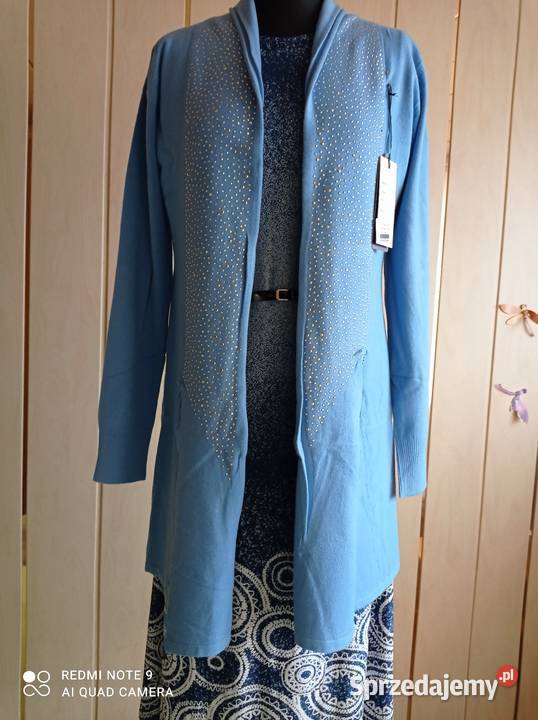 Elegancki Kardigan z długim rękawem Rozmiar 38(M) Rybnik