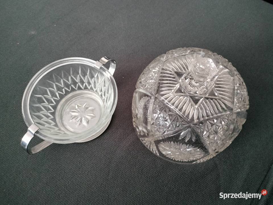 Kryształowa pokrywka na masło ser i cukiernica zachodniopomorskie Choszczno sprzedam