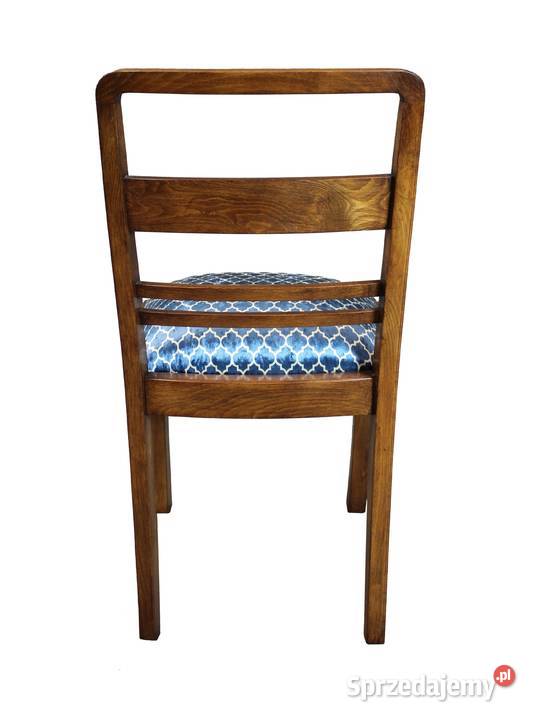 Piękny komplet 6 krzeseł ART DECO renowacji Zielonka