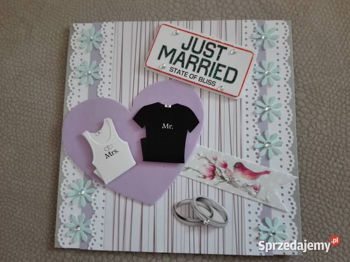 Kartka na Ślub wykonana ręcznie Sosnowiec