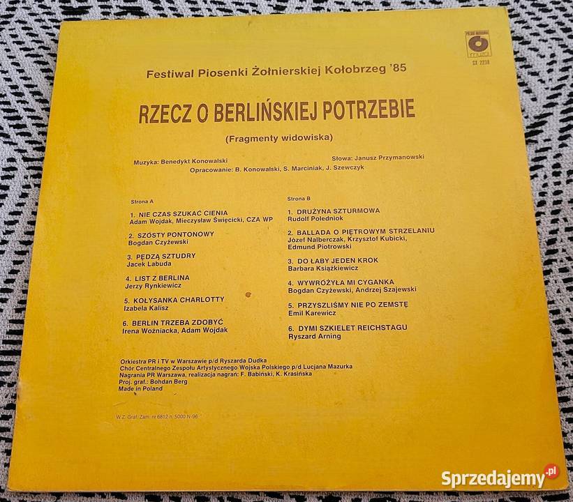 Rzecz O Berlińskiej Potrzebie Festiwal Piosenki Chełmno sprzedam