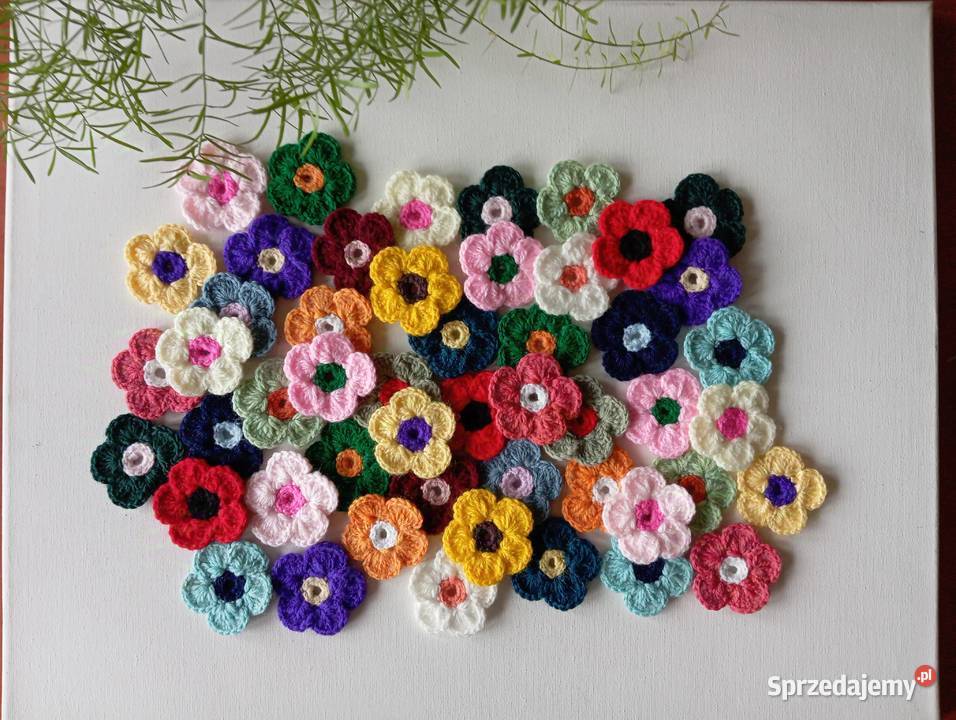 Szydełkowe kwiatki mix 5 Warszawa