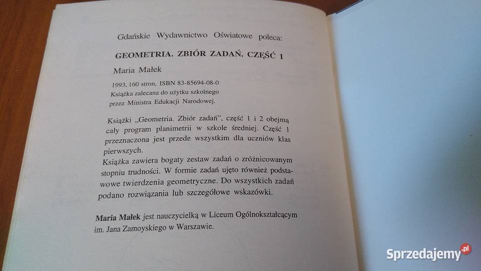 Geometria zbiór zadań klasy I 1 Marcin Karpiński Gdańsk