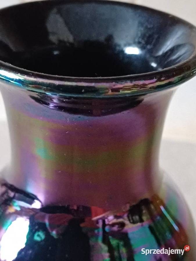 vintage wazon opalizujący małopolskie