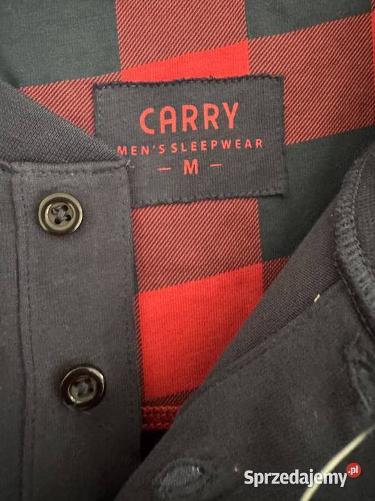 Piżama męska M Carry w kratkę czerwona z Częstochowa