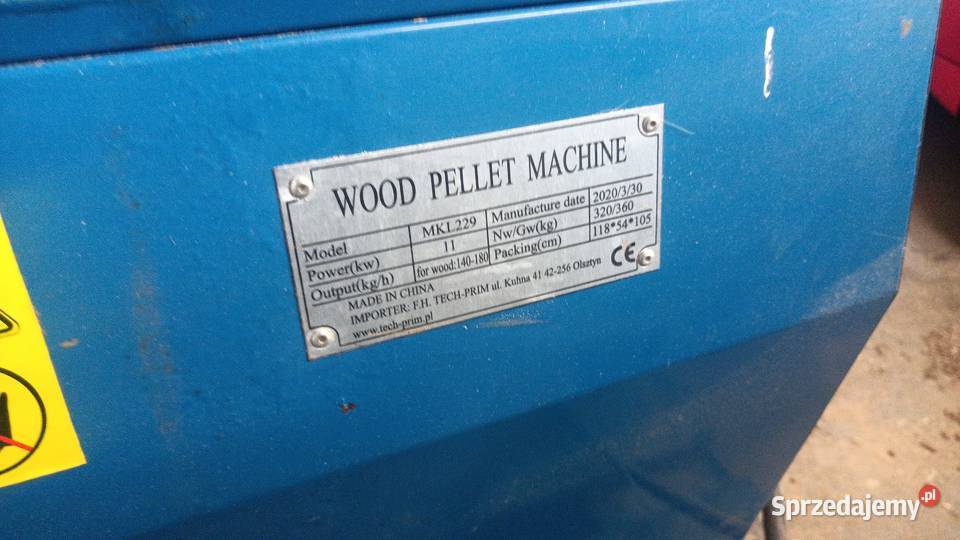 Pelleceiraka 11kw Maszyna do produkcji pelletu 3 sprzedam
