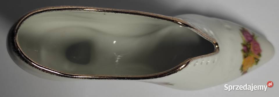 Porcelanowy bucik but z porcelany kwiaty kwiatki Warszawa