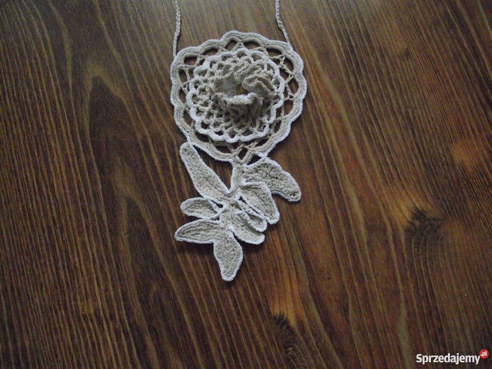 BAWEŁNIANA KORONKOWA AUTORSKA KOLIA sprzedam