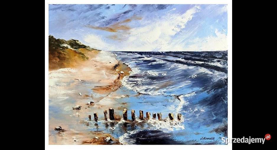 Kowalik Morze 50x40 obraz olejny mazowieckie Warszawa