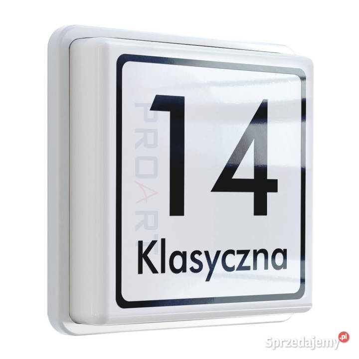 PODŚWIETLANY numer domu LED czujnik zmierzchu