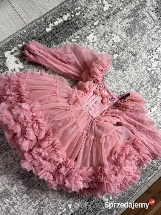 Sukienka tutu księżniczki pudrowy róż 8692 NOWA Szczecin