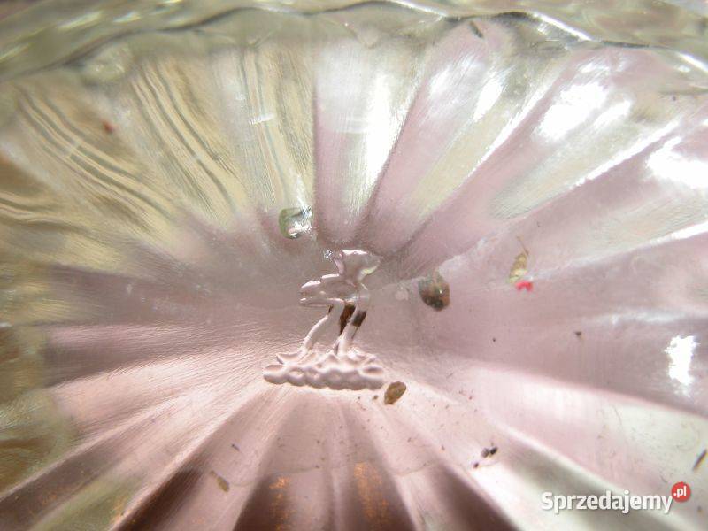 stary szklany kosz sygnowany Dekoracje i ozdoby lubuskie