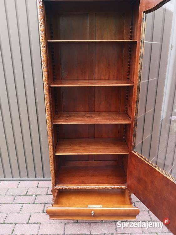 Witryna Biblioteka Słupek ArtDeco Stara Antyk Meble Swarzędz