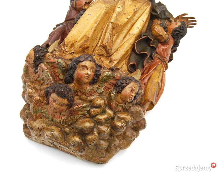 Piękna drewniana rzeźba Maria Immaculata XVIII w Poznań