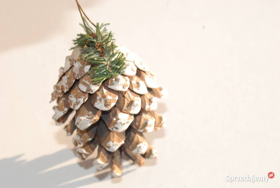 Stara ozdoba choinkowa szyszka rękodzieło antyk Cieszyn