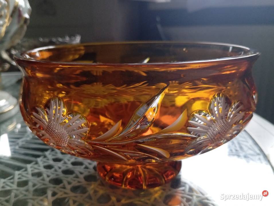 Patera kryształowa na nóżce Zielona Góra sprzedam