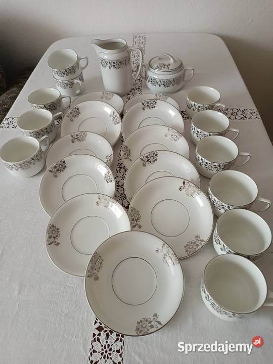 Porcelana KPM filiżanki mlecznik cukiernica Gorlice
