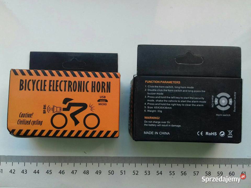 Elektryczny dzwonek rowerowy i alarm na kujawsko-pomorskie Bydgoszcz