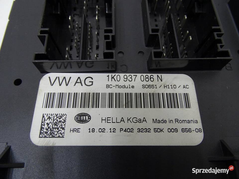 MODUŁ STEROWNIK KOMFORTU VW GOLF VI 1K0937086N