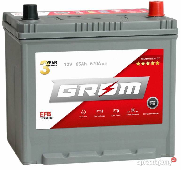 888x666x735 Akumulator GROM EFB STARTSTOP 65Ah opolskie Opole
