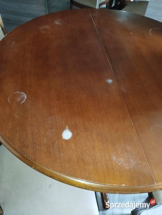 Sprzedam stół okrągły rozsuwany w komplecie z 4 77cm Kwilcz