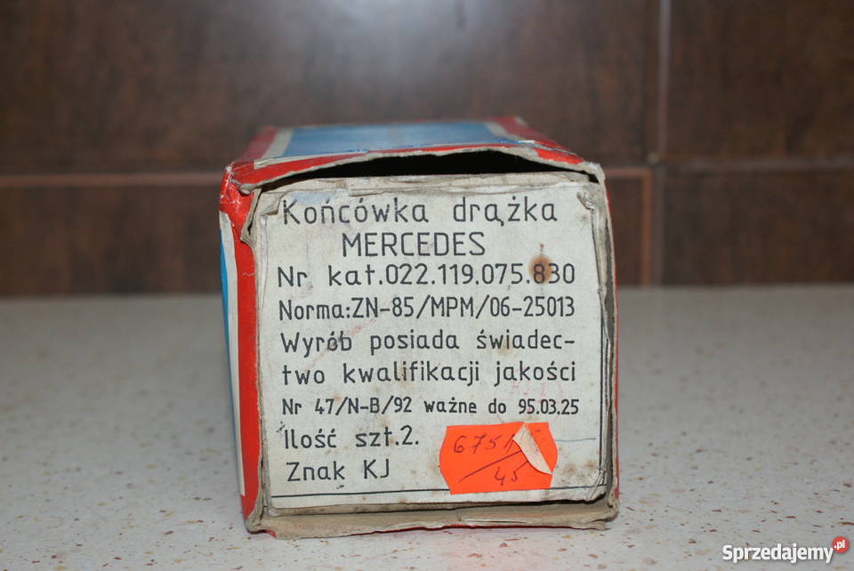 KOŃCÓWKA KIEROWNICZE MERCEDES 022 119 075 830 końcówki drążków kierowniczych Białobrzegi