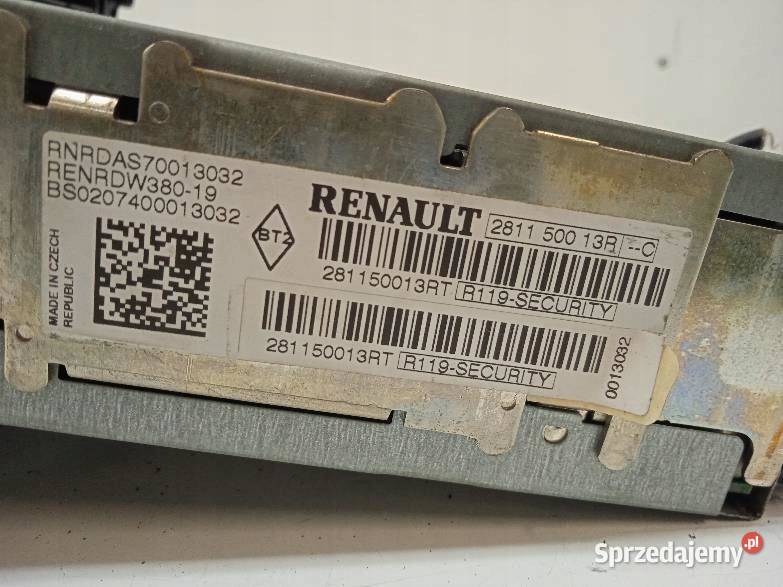 RADIO FABRYCZNE 281150013R Renault Laguna III Rok produkcji 2007 Wyposażenie wnętrza