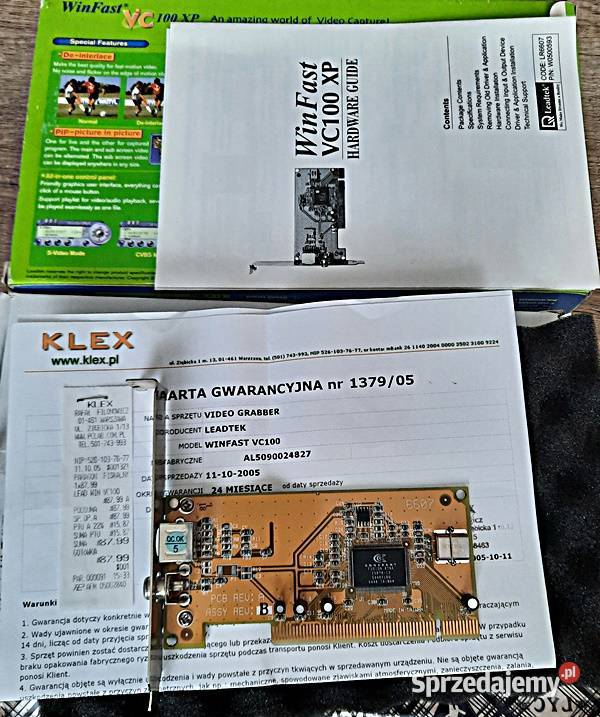 Kontroler Video RH1394 A006 WinFast VC 100XP wielkopolskie Ostrów Wielkopolski