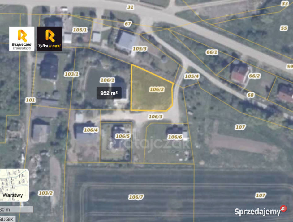 sprzedaży działki Miłocin 952m2 sprzedam