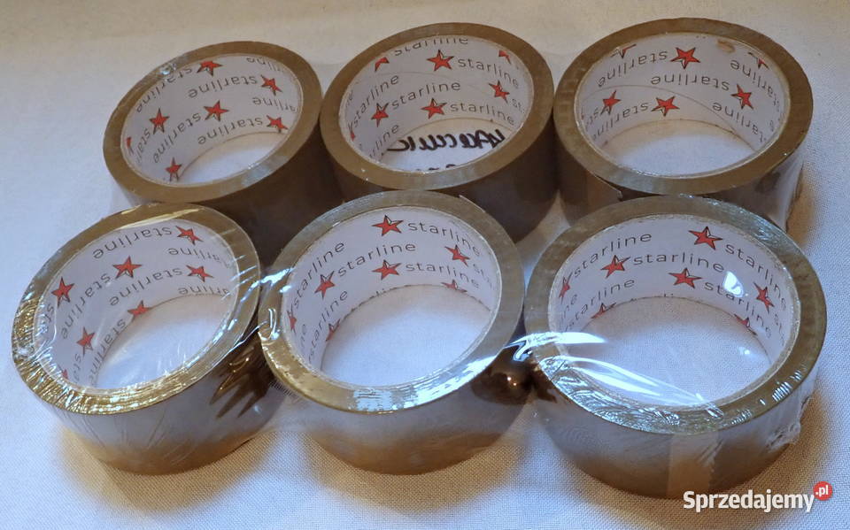 Taśma klejąca pakowa brązowa 60m Mocna Siewierz