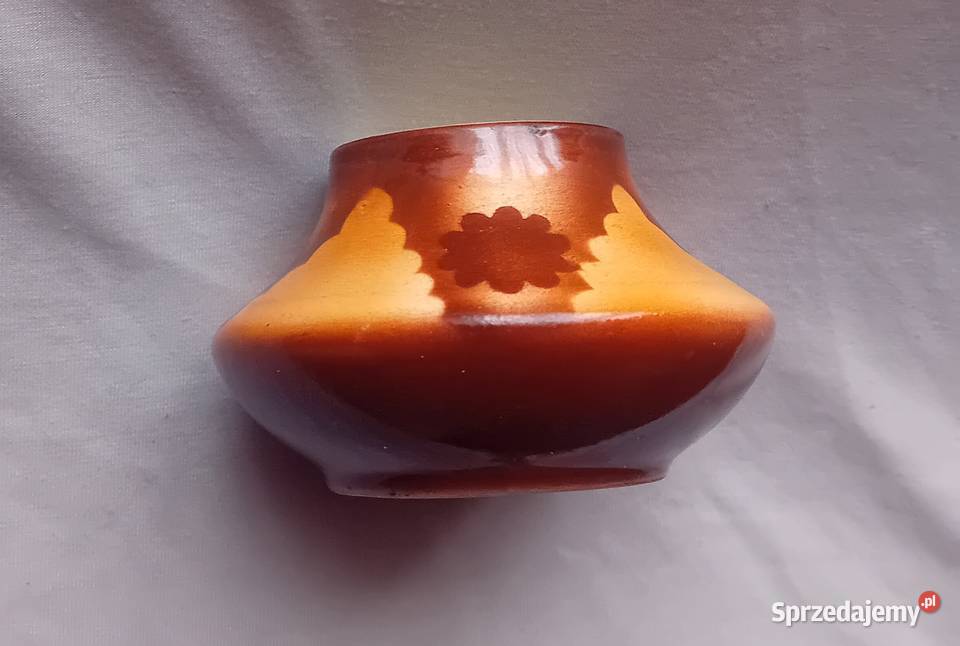 Wazonik art deco spritzdekor Stanislaw Mańczak Koźminek