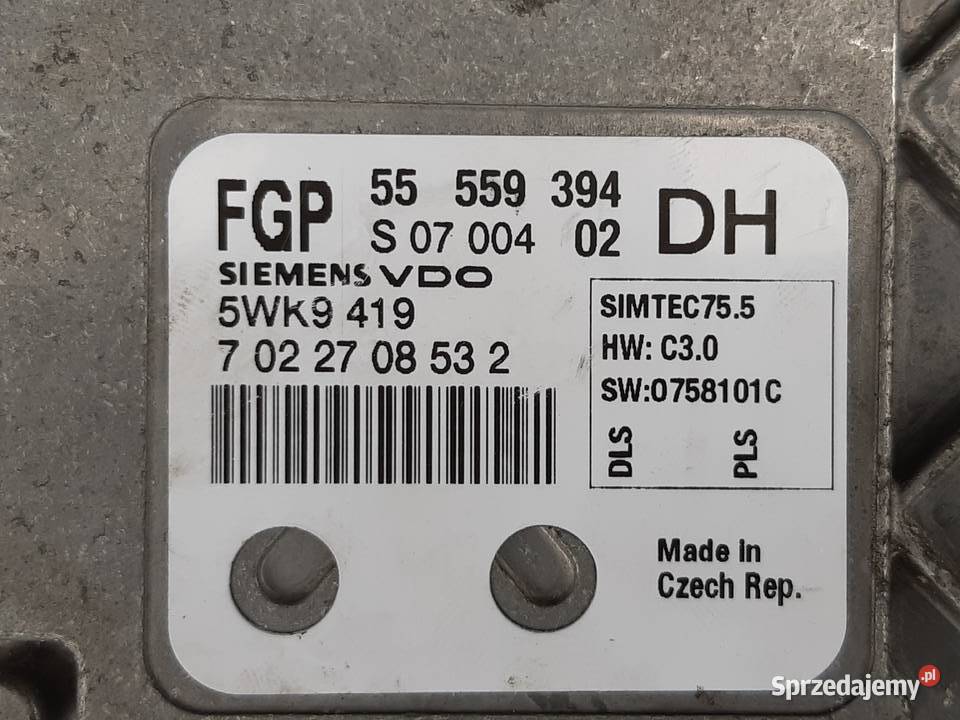 Astra III H 16 16V Zestaw startowy komputer Mińsk Mazowiecki