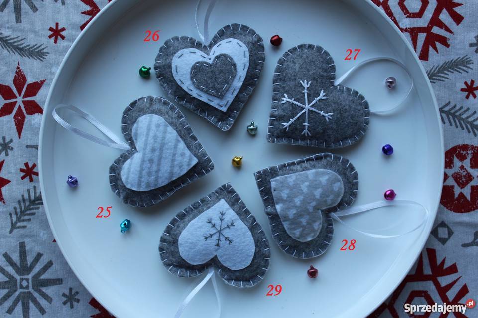Ozdoby choinkowe z filcu HandMade Radwanowice