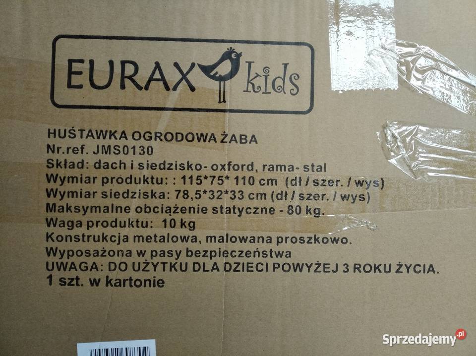 NAJTANIEJ Huśtawka Dwuosobowa Dzieci Żabka Zabawki ogrodowe Zabrze