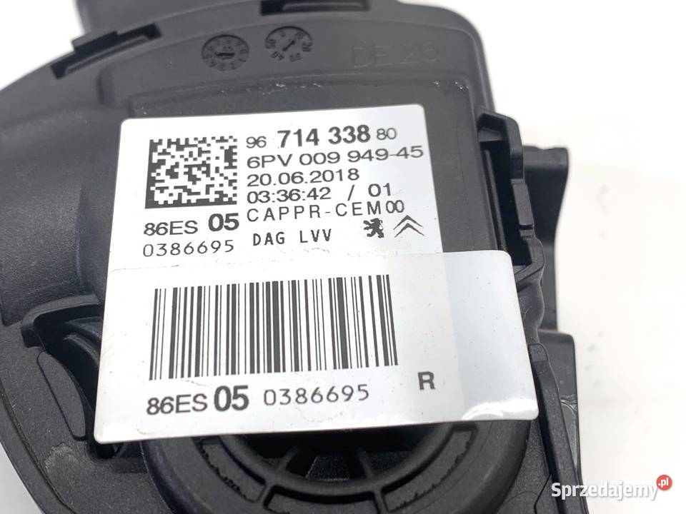 POTENCJOMETR GAZU PEUGEOT 2008 I 9671433880 12 osobowe podkarpackie