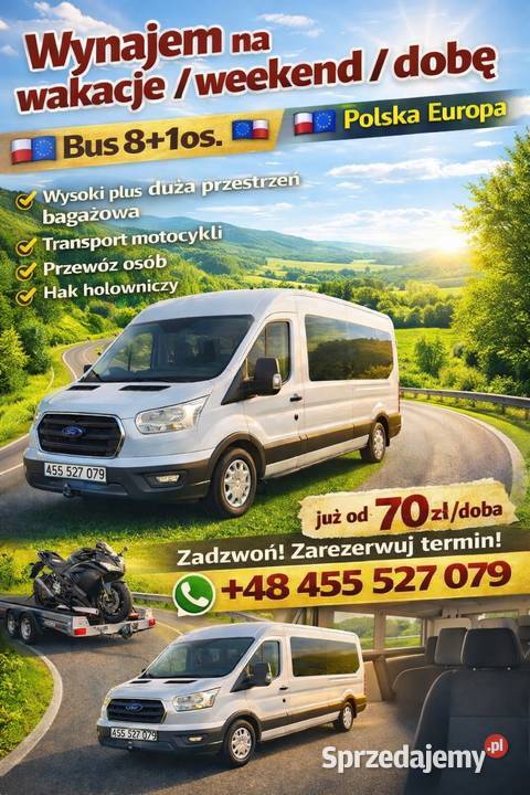 Wynajem bus 81os klimatyzowany hak transport Dąbrowa Górnicza