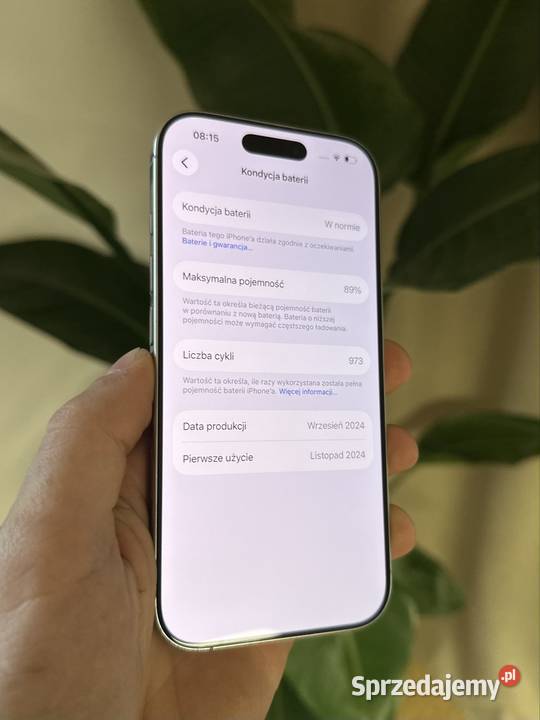 iPhone 16 Pro 128GB 89 White Titanium Stan Bełchatów