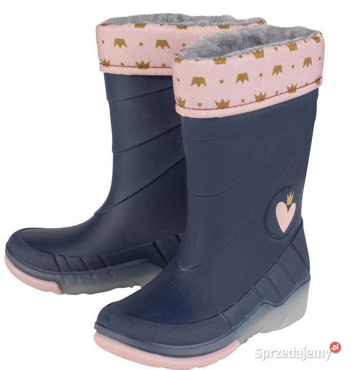 Kalosze dziecięce świecące z wyściółką 2829 Morąg