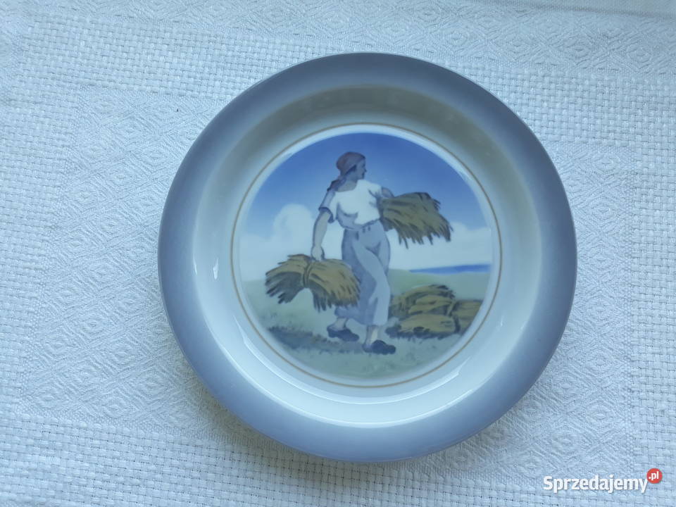 talerz talerze żniwiarka duńska porcelana pomorskie Gdańsk