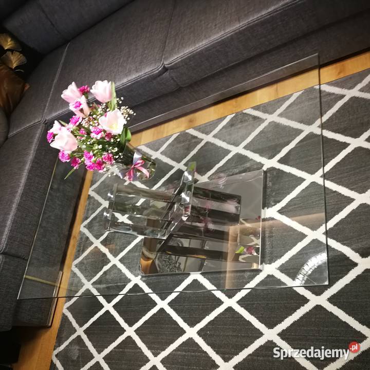 Stolik kawowy poler i szkło Suwałki