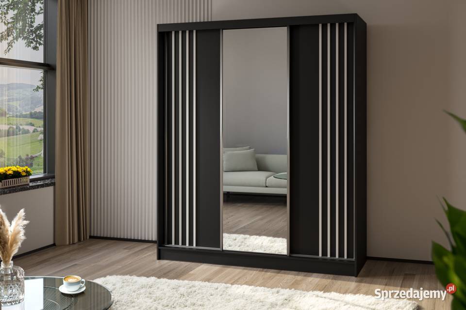 Szafa LENA 180 z lustrem i z lamelami kolory do Kraków