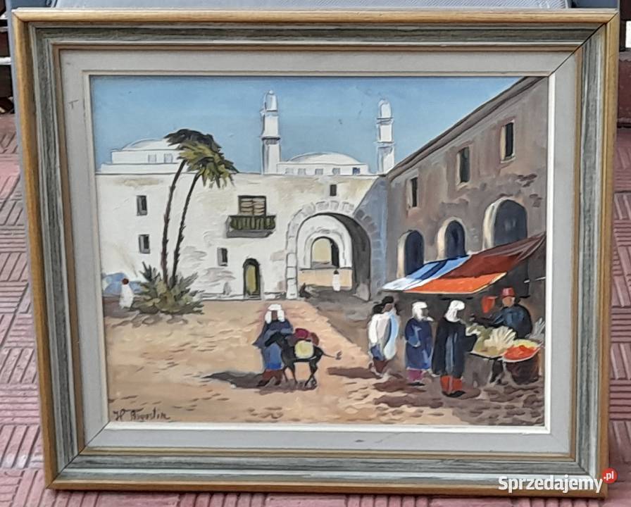 Hans Augustin Arabskie miasto cenny obraz olejny Malarstwo Iłża