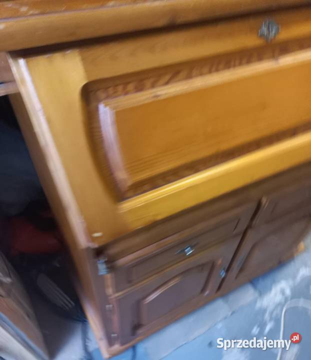 sosnowy drewniany komplet kredens komoda i Kraków sprzedam