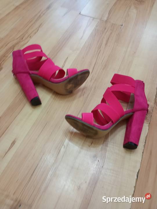 buty damskie różowe na obcasie 10 37 używane zachodniopomorskie Szczecin
